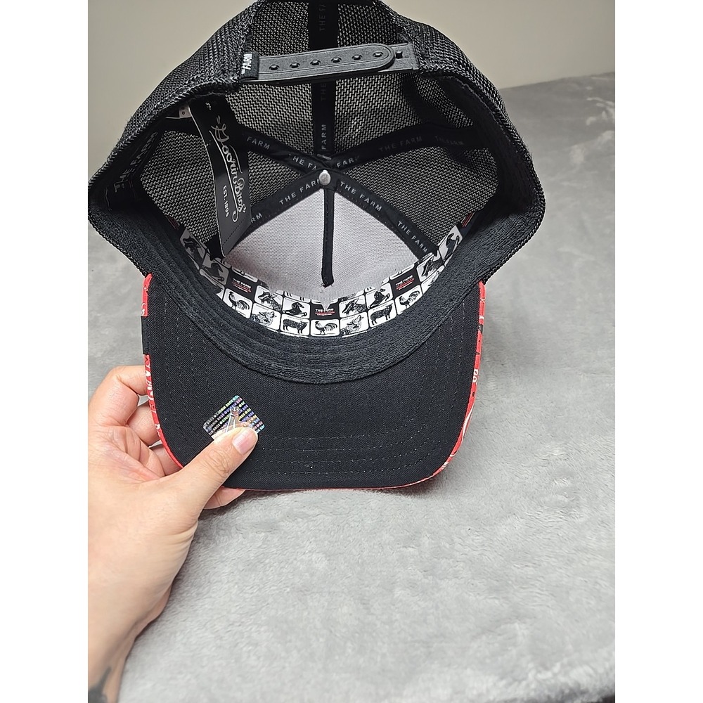 Goorin Bros The Farm Alpha Dog Red Paisley Bandana Trucker Hat SnapBack Cap OS - Picture 5 of 5